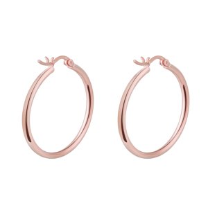 OLIVIE Strieborné 3cm KRUHY ROSE 7070 Ag 925; ≤3,1 g.