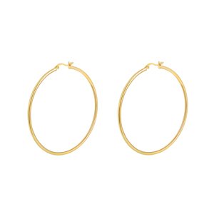 OLIVIE Strieborné 4cm KRUHY GOLD 7072 Ag 925; ≤3,9 g.