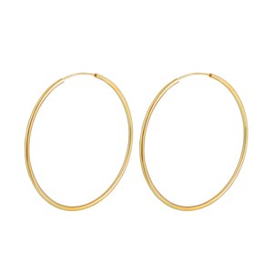 OLIVIE Strieborné 5cm KRUHY GOLD 7090 Ag 925; ≤5 g.
