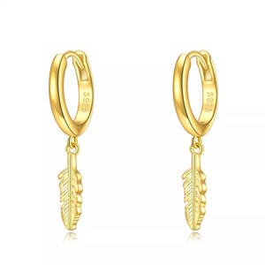 OLIVIE Strieborné náušnice PIERKA GOLD 7110 Ag 925; ≤2,7 g.
