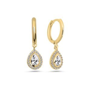 OLIVIE Strieborné náušnice KVAPKA GOLD 7145 Ag 925; ≤2,6 g.