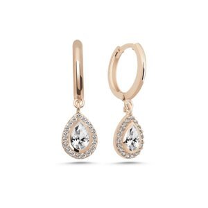 OLIVIE Strieborné náušnice KVAPKA ROSE 7146 Ag 925; ≤2,6 g.
