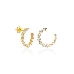 OLIVIE Strieborné náušnice MOON GOLD 7235 Ag 925; ≤4 g.