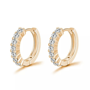 OLIVIE Strieborné 14mm KRUHY GOLD 7271 Ag 925; ≤2,3 g.