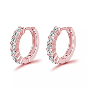 OLIVIE Strieborné 14mm KRUHY ROSE 7272 Ag 925; ≤2,3 g.