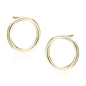 OLIVIE Strieborné náušnice VEĽKÝ KRUH GOLD 7302 Ag 925; ≤3,3 g.