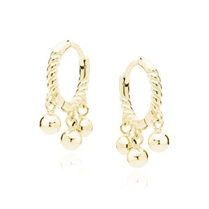 OLIVIE Strieborné náušnice Jazmína GOLD 7306 Ag 925; ≤2,7 g.