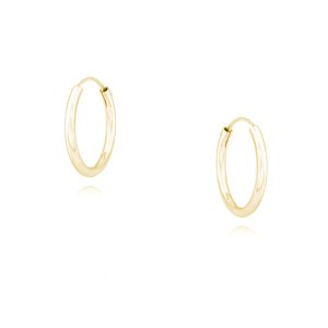 OLIVIE Strieborné 14mm KRÚŽKY GOLD 7310 Ag 925; ≤0,5 g.