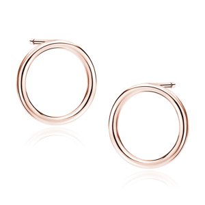 OLIVIE Strieborné náušnice VEĽKÝ KRUH ROSE 7318 Ag 925; ≤3,3 g.