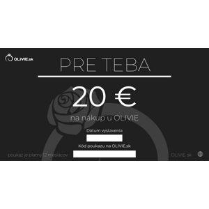 OLIVIE Elektronický darčekový poukaz PRE TEBA Hodnota: 20 €