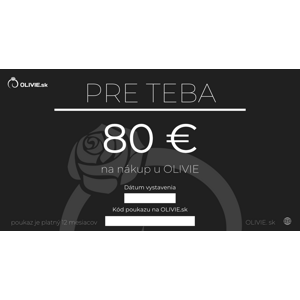 OLIVIE Elektronický darčekový poukaz PRE TEBA Hodnota: 80 €