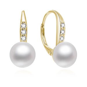 OLIVIE Strieborné náušnice PERLA GOLD 7424 Ag 925; ≤3,2 g.