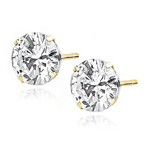 OLIVIE Strieborné náušnice 8mm GOLD 7547 Ag 925; ≤1,7 g.