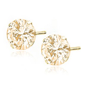 Olivie Strieborné náušnice 8mm CHAMPAGNE 7553 Ag 925; ≤1,7 g.