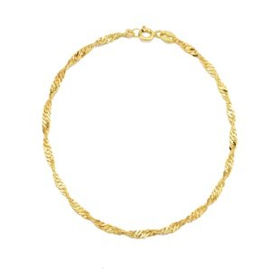 OLIVIE Strieborný náramok 19 cm SINGAPORE GOLD 7631 Ag 925; ≤1,5 g.