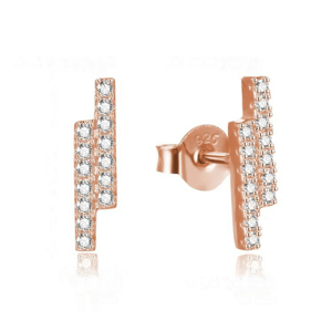 OLIVIE Geometrické strieborné náušnice MATRIX ROSE 7715 Ag 925; ≤1,3 g.