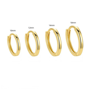 OLIVIE Strieborné 18mm KRÚŽKY GOLD 7796 Ag 925; ≤2 g.
