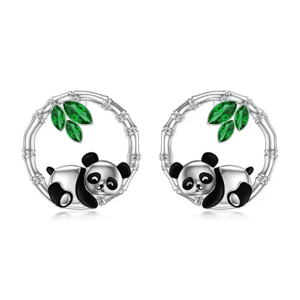 OLIVIE Strieborné náušnice PANDA 7838 Ag 925; ≤3,5 g.