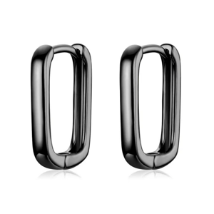 OLIVIE Strieborné obdĺžnikové náušnice BLACK 7889 Ag 925; ≤1,5 g.
