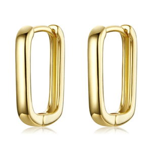 OLIVIE Strieborné obdĺžnikové náušnice GOLD 7891 Ag 925; ≤1,5 g.