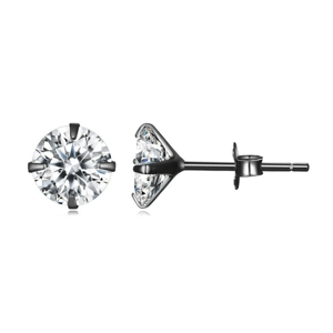 OLIVIE Strieborné náušnice 6 mm ZORA BLACK 7898 Ag 925; ≤0,8 g.