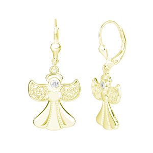OLIVIE Strieborné visiace náušnice ANJEL GOLD 7911 Ag 925; ≤3,7 g.