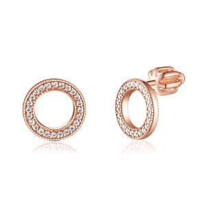 OLIVIE Strieborné náušnice KRUH GOLD 7938 Ag 925; ≤2 g.