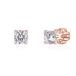 OLIVIE Strieborné 4mm náušnice PIPPI ROSE 7951 Ag 925; ≤1 g.