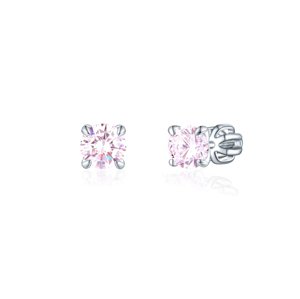OLIVIE Strieborné 5mm náušnice PIPPI PINK 7954 Ag 925; ≤1,2 g.