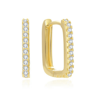 OLIVIE Strieborné obdĺžnikové náušnice GOLD 8046 Ag 925; ≤2,3 g.