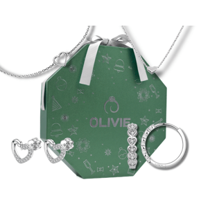 OLIVIE Adventný kalendár SRDCE 8159 Ag 925