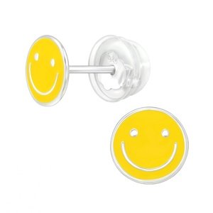 OLIVIE Strieborné náušnice SMAJLÍK 8179 Ag 925; ≤0,8 g.