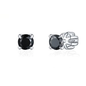 OLIVIE Stříbrné 4mm náušnice PIPPI BLACK 8358 Ag 925; ≤1,0 g.