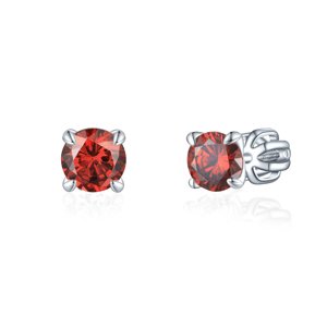 OLIVIE Stříbrné 5mm náušnice PIPPI RED 8362 Ag 925; ≤1,4 g.