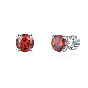OLIVIE Stříbrné 6mm náušnice PIPPI RED 8363 Ag 925; ≤1,6 g.