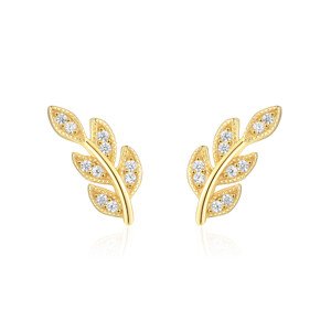 OLIVIE Strieborné náušnice VETVIČKA GOLD 8385 Ag 925; ≤1,7 g.