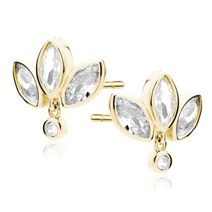 OLIVIE  Strieborné náušnice GOLD 8453 Ag 925; ≤2,4 g.