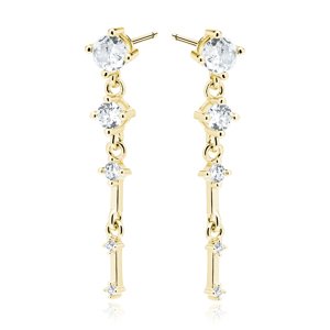 OLIVIE  Strieborné visiace náušnice GOLD 8460 Ag 925; ≤1,7 g.