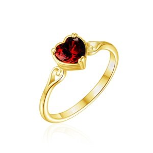 OLIVIE Strieborný prsteň SRDIEČKO GOLD 8580 Veľkosť prsteňov: 10 (EÚ: 62-64) Ag 925; ≤1,8 g.