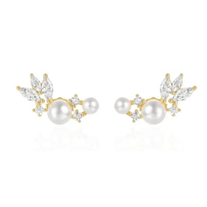 OLIVIE Strieborné náušnice ARIEL GOLD 8686 Ag 925; ≤0,7 g.