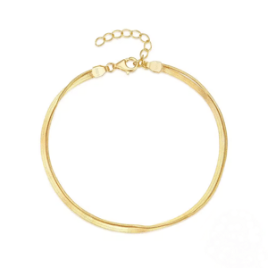 OLIVIE Strieborný náramok DVA PRAMENY GOLD 8718 Ag 925; ≤2,2 g.