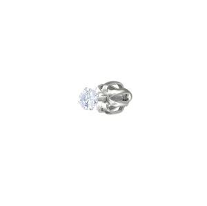 Olivie 8751 Strieborná 3mm náušnica na skrutku MIA 1 ks 8751 Ag 925; ≤0,25 g.
