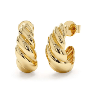 OLIVIE Stříbrné náušnice CROISSANT GOLD 8794 Ag 925; ≤4,2 g.