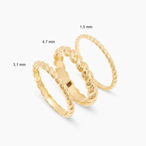 OLIVIE Stříbrný prsten CROISSANT GOLD 8797 Veľkosť prsteňov: 6 (EÚ: 51 – 53) Ag 925; ≤0,6 g.