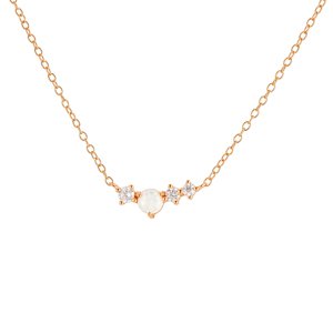 OLIVIE Stříbrný náhrdelník s opálem ROSE 8868 Ag 925; ≤1,8 g.