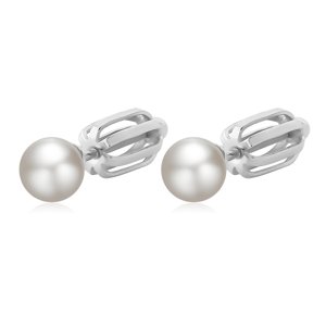 OLIVIE Strieborné náušnice na skrutku 5mm SHELL PERLY 9022 Ag 925; ≤1,0 g.