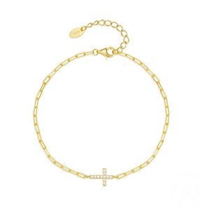 OLIVIE Strieborný náramok KRÍŽOK GOLD 9057 Ag 925; ≤1,6 g.