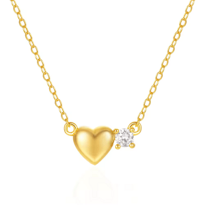 OLIVIE Strieborný náhrdelník SRDIEČKO GOLD 9059 Ag 925; ≤1,4 g.