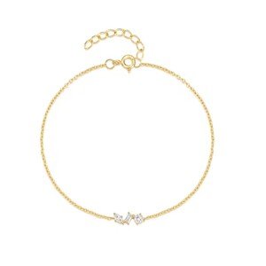 OLIVIE Stříbrný náramek 17-20cm GOLD 9063 Ag 925; ≤0,8 g.