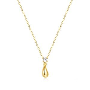 OLIVIE Strieborný náhrdelník KAPKA GOLD 9066 Ag 925; ≤1,3 g.